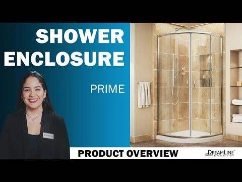 DreamLine Prime 36 Inch X 74-3/4 Inch Semi Frameless Frosted Glass Sliding Shower Enclosure Kit - Image 3