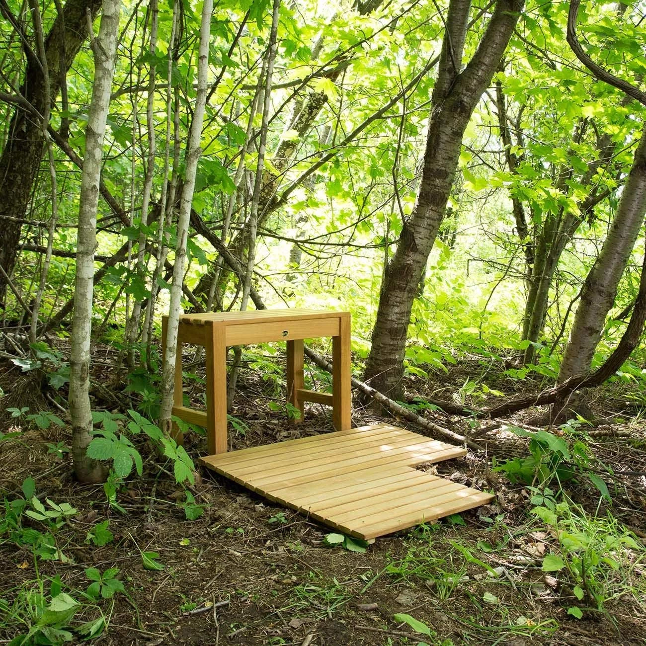 32 X 14 Inch Teak Shower Mat Tile - Image 2