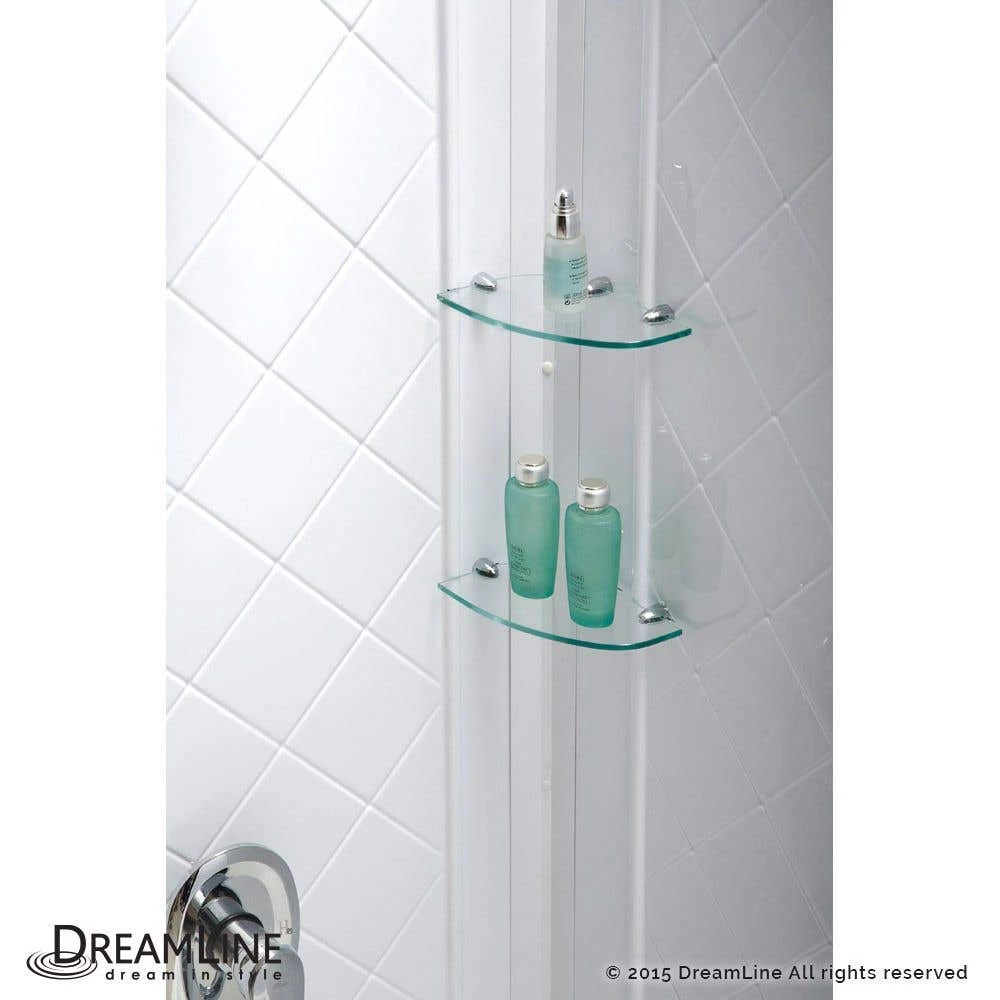 DreamLine Infinity-Z 36 Inch D X 60 Inch W X 76-3/4 Inch H Clear Sliding Shower Door With Right Drain Shower Base And Back Wall - Image 14