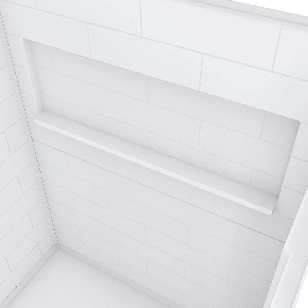 White Vida 60 X 36 Accessible Bathroom Shower Kit With Right Drain - Image 5