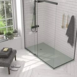 Stone Shower Base - Gray Slate