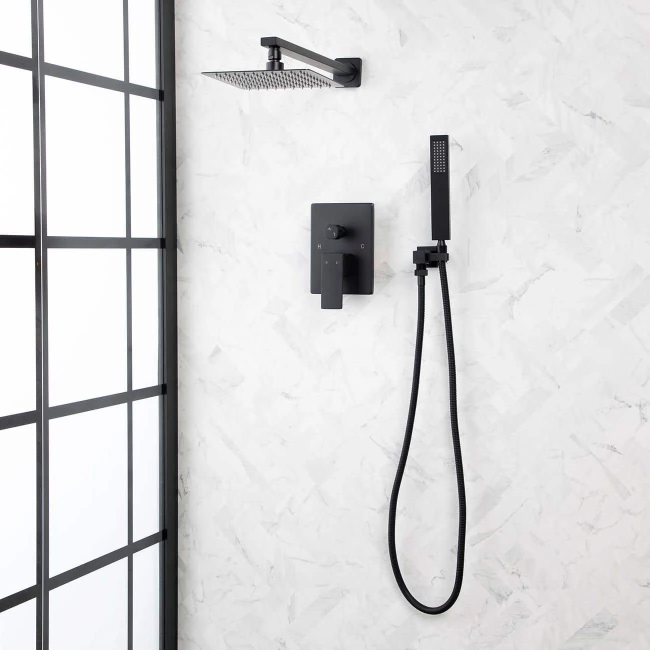 Rainfall Shower Set With Handshower