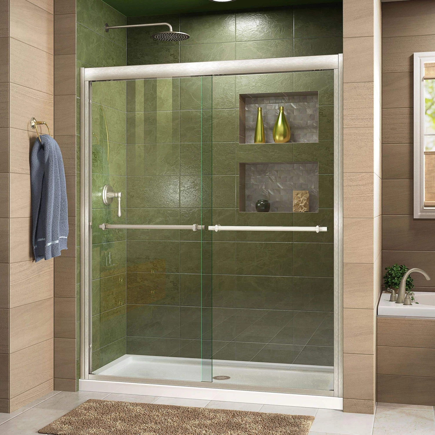 DreamLine Duet 44-48 Inch W X 72 Inch H Semi Frameless Bypass Sliding Shower Door - Image 5