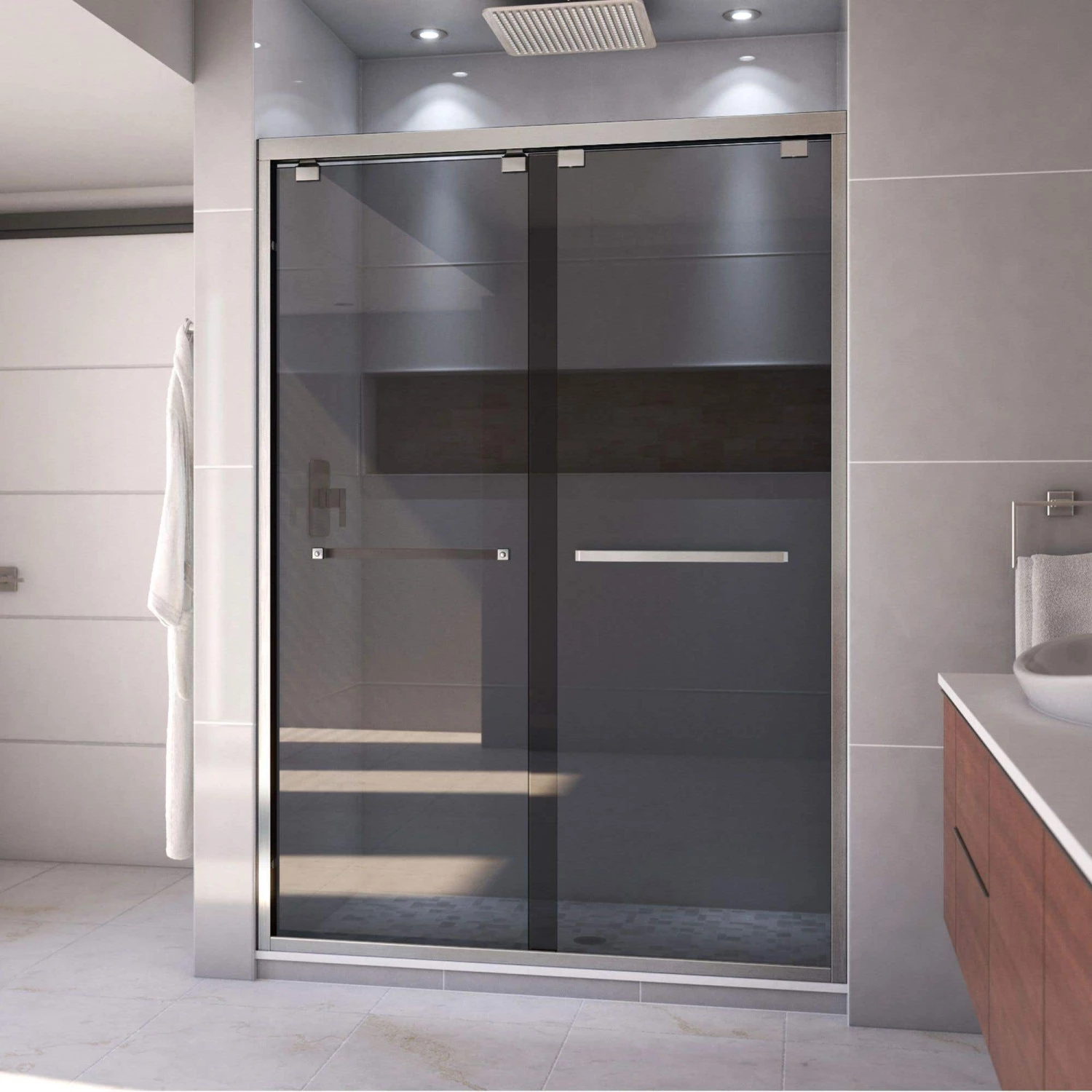 DreamLine Encore 50-54 Inch W X 76 Inch H Semi Frameless Bypass Sliding Shower Door - Image 4