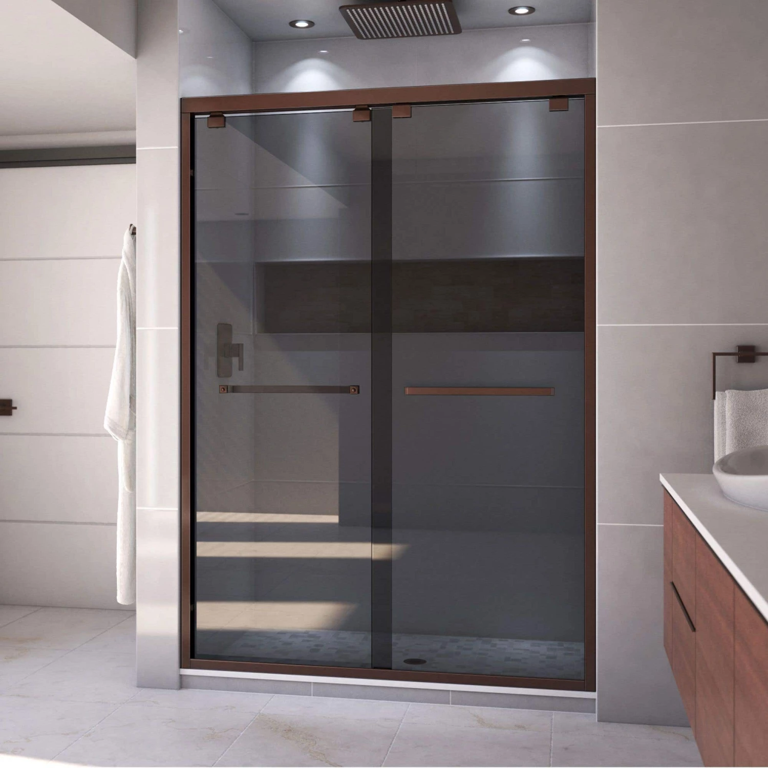 DreamLine Encore 50-54 Inch W X 76 Inch H Semi Frameless Bypass Sliding Shower Door - Image 5
