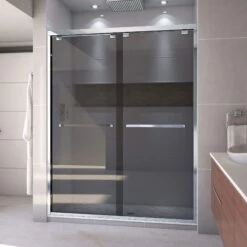 DreamLine Encore 56-60 Inch W X 76 Inch H Semi Frameless Bypass Sliding Shower Door