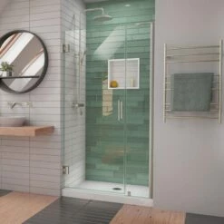 DreamLine Unidoor-LS 35-36 In. W X 72 In. H Frameless Hinged Shower Door