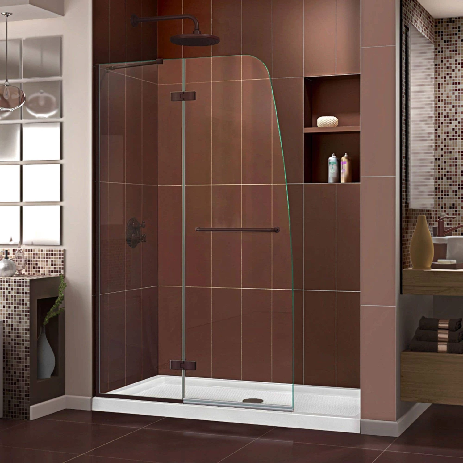 DreamLine Aqua Ultra 45 Inch W X 72 Inch H Frameless Hinged Shower Door - Image 6