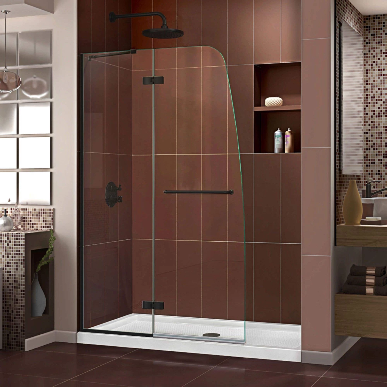 DreamLine Aqua Ultra 45 Inch W X 72 Inch H Frameless Hinged Shower Door