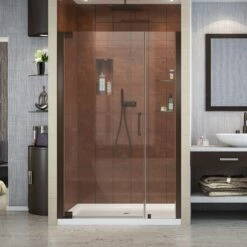 DreamLine Elegance 46-48 Inch W X 72 Inch H Frameless Pivot Shower Door