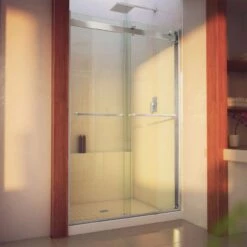 DreamLine Essence H 44-48 Inch W X 76 Inch H Semi Frameless Bypass Shower Door