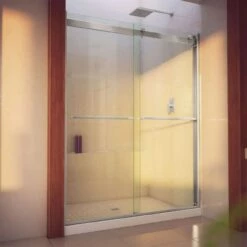 DreamLine Essence H 56-60 Inch W X 76 Inch H Semi Frameless Bypass Shower Door