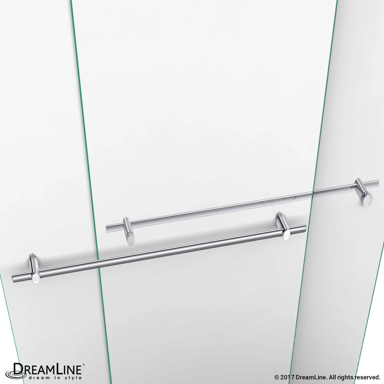 DreamLine Duet 44-48 Inch W X 72 Inch H Semi Frameless Bypass Sliding Shower Door - Image 9