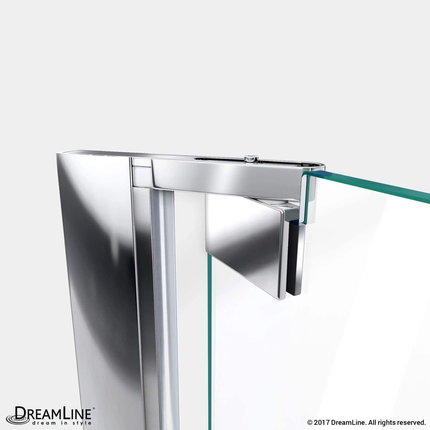 DreamLine Elegance 32-1/4 34-1/4 Inch W X 72 Inch H Frameless Pivot Shower Door - Image 6