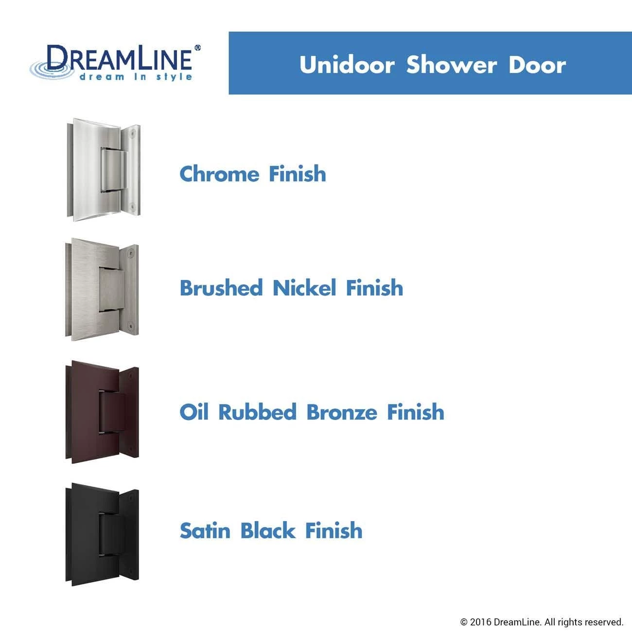 DreamLine Unidoor 44-45 Inch W X 72 Inch H Frameless Hinged Shower Door With Support Arm - Image 7
