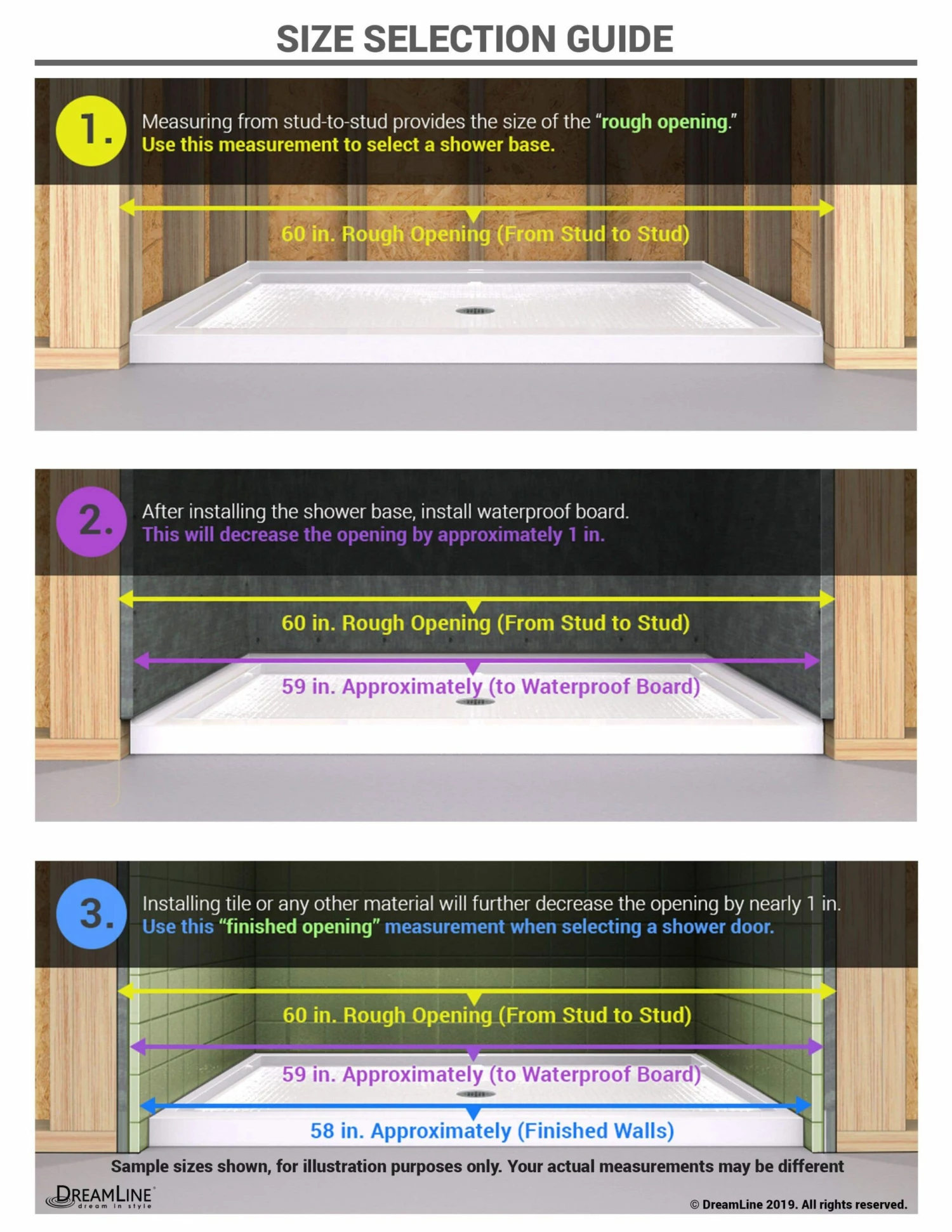 DreamLine Elegance 49-1/4 - 51-1/4 Inch W X 72 Inch H Frameless Pivot Shower Door - Image 11