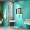 DreamLine Unidoor Plus 30 3/8 In. W X 30 In. D X 72 In. H Frameless Hinged Shower Enclosure