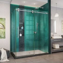 DreamLine Enigma-XO 32-1/2 Inch D X 50 - 54 Inch W X 76 Inch H Frameless Sliding Shower Enclosure