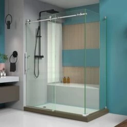 DreamLine Enigma-X 32-1/2 Inch D X 60-3/8 Inch W X 76 Inch H Clear Sliding Shower Enclosure