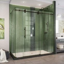 DreamLine Enigma-XO 32-1/2 Inch D X 68-3/8 - 72-3/8 Inch W X 76 Inch H Frameless Sliding Shower Enclosure