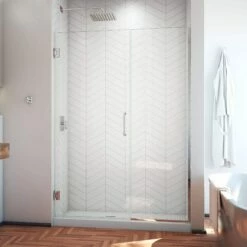 DreamLine Unidoor Plus 46 1/2 - 47 In. W X 72 In. H Frameless Hinged Shower Door