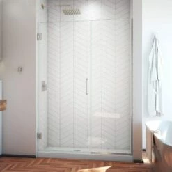 DreamLine Unidoor Plus 45-45 1/2 In. W X 72 In. H Frameless Hinged Shower Door