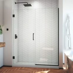 DreamLine Unidoor Plus 54-54 1/2 In. W X 72 In. H Frameless Hinged Shower Door