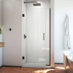 DreamLine Unidoor Plus 32-32 1/2 In. W X 72 In. H Frameless Hinged Shower Door