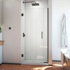 DreamLine Unidoor Plus 36-36 1/2 In. W X 72 In. H Frameless Hinged Shower Door