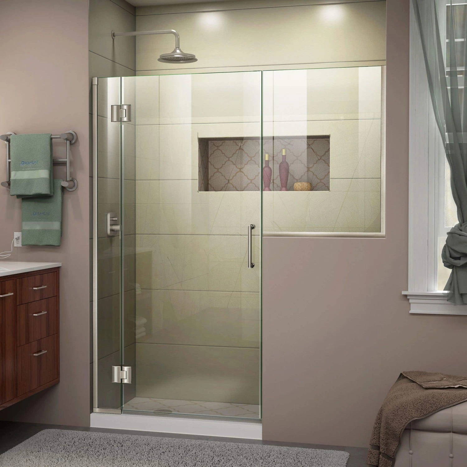 DreamLine Unidoor-X 65-65 1/2 In. W X 72 In. H Frameless Hinged Shower Door - Image 4