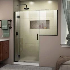 DreamLine Unidoor-X 60-60 1/2 In. W X 72 In. H Frameless Hinged Shower Door
