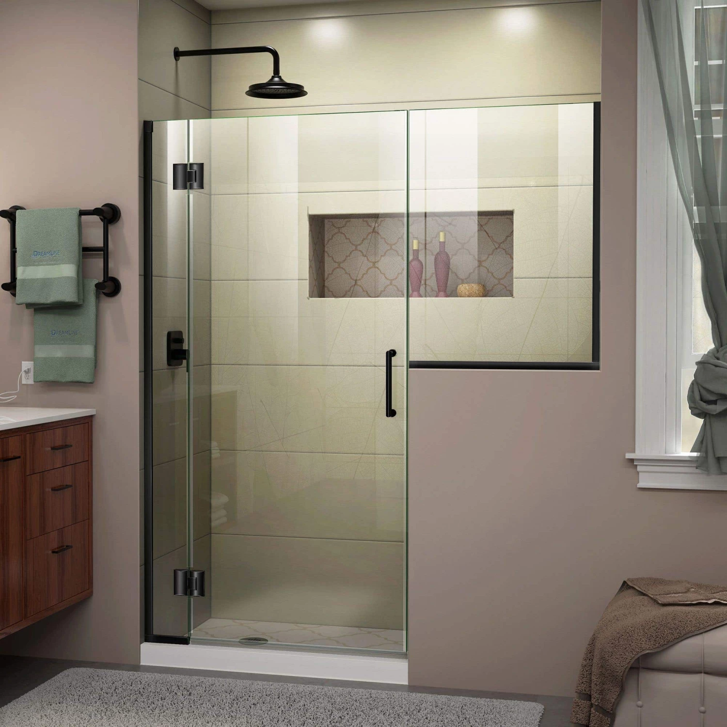 DreamLine Unidoor-X 65-65 1/2 In. W X 72 In. H Frameless Hinged Shower Door - Image 6