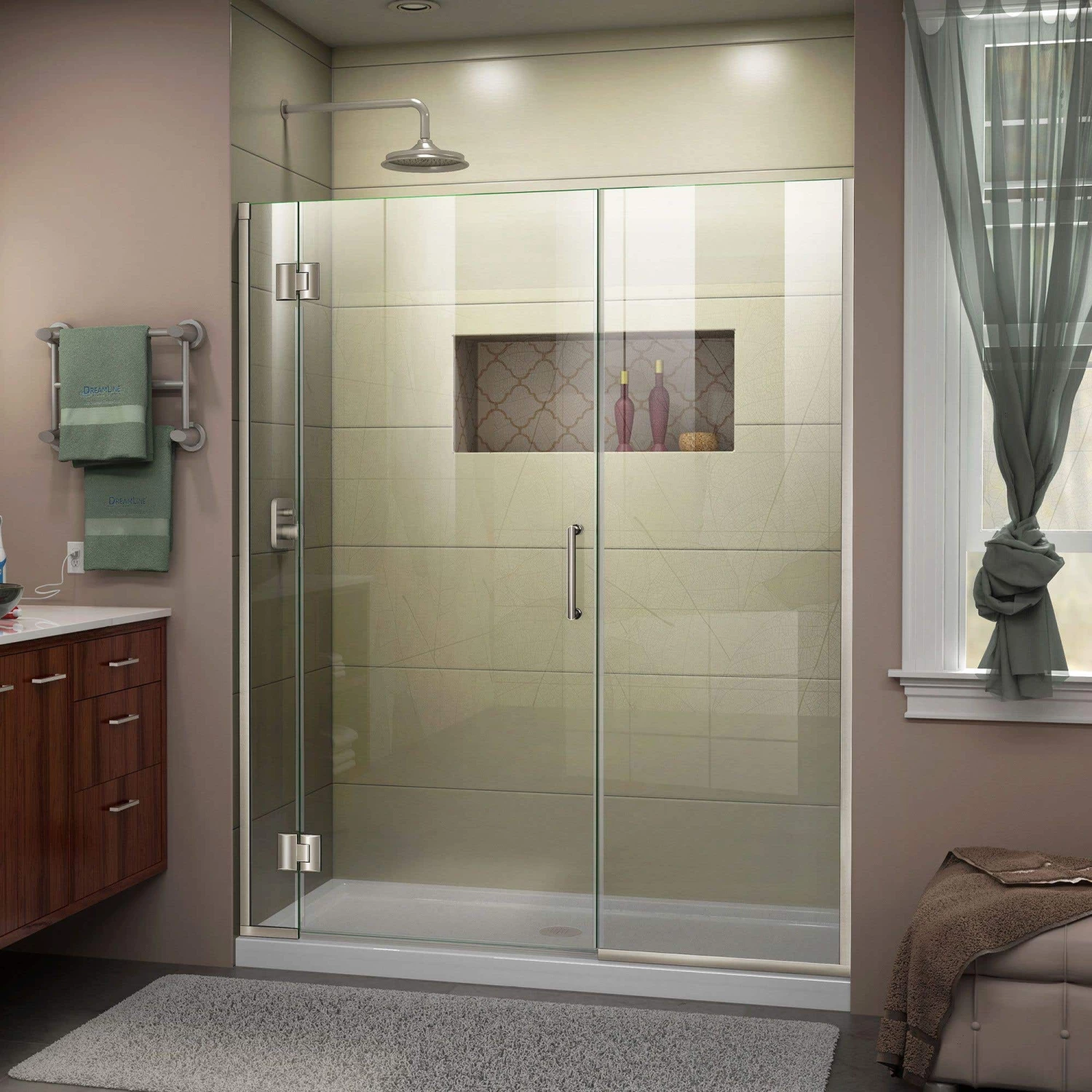 DreamLine Unidoor-X 59 1/2-60 In. W X 72 In. H Frameless Hinged Shower Door - Image 5