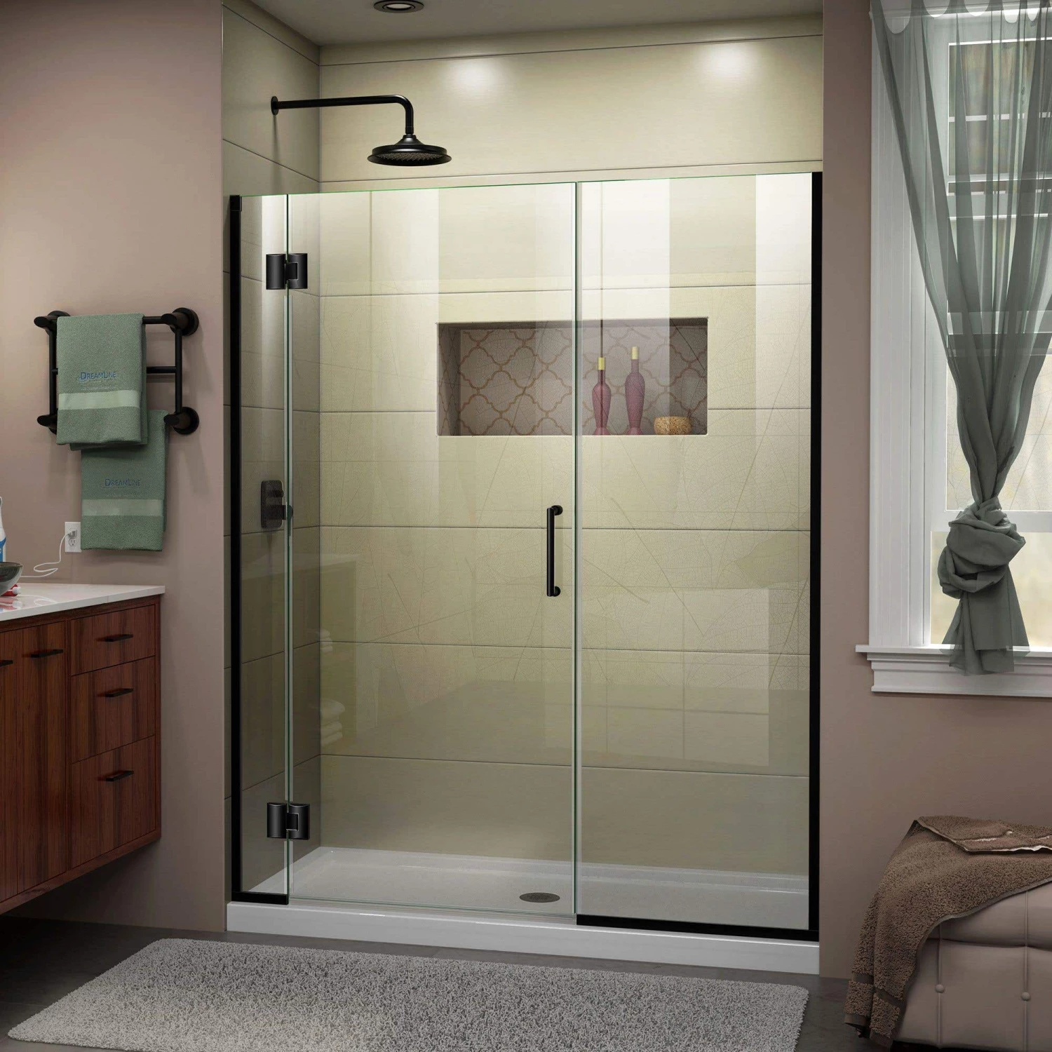 DreamLine Unidoor-X 51 1/2-52 In. W X 72 In. H Frameless Hinged Shower Door - Image 6