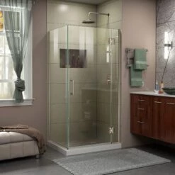 DreamLine Unidoor-X 29-3/8 Inch W X 30 Inch D X 72 Inch H Frameless Hinged Shower Enclosure