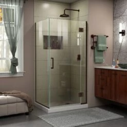 DreamLine Unidoor-X 36-3/8 Inch W X 34 Inch D X 72 Inch H Frameless Hinged Shower Enclosure