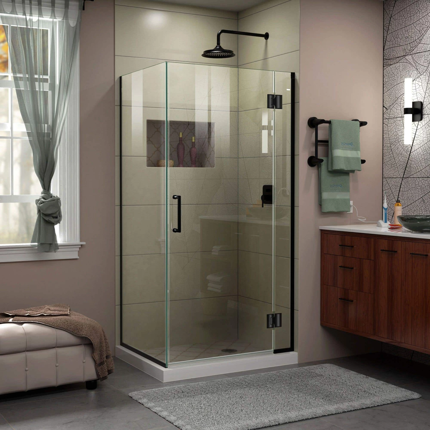 DreamLine Unidoor-X 29-3/8 Inch W X 34 Inch D X 72 Inch H Frameless Hinged Shower Enclosure - Image 10