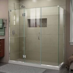 DreamLine Unidoor-X 70-1/2 Inch W X 34-3/8 Inch D X 72 Inch H Frameless Hinged Shower Enclosure