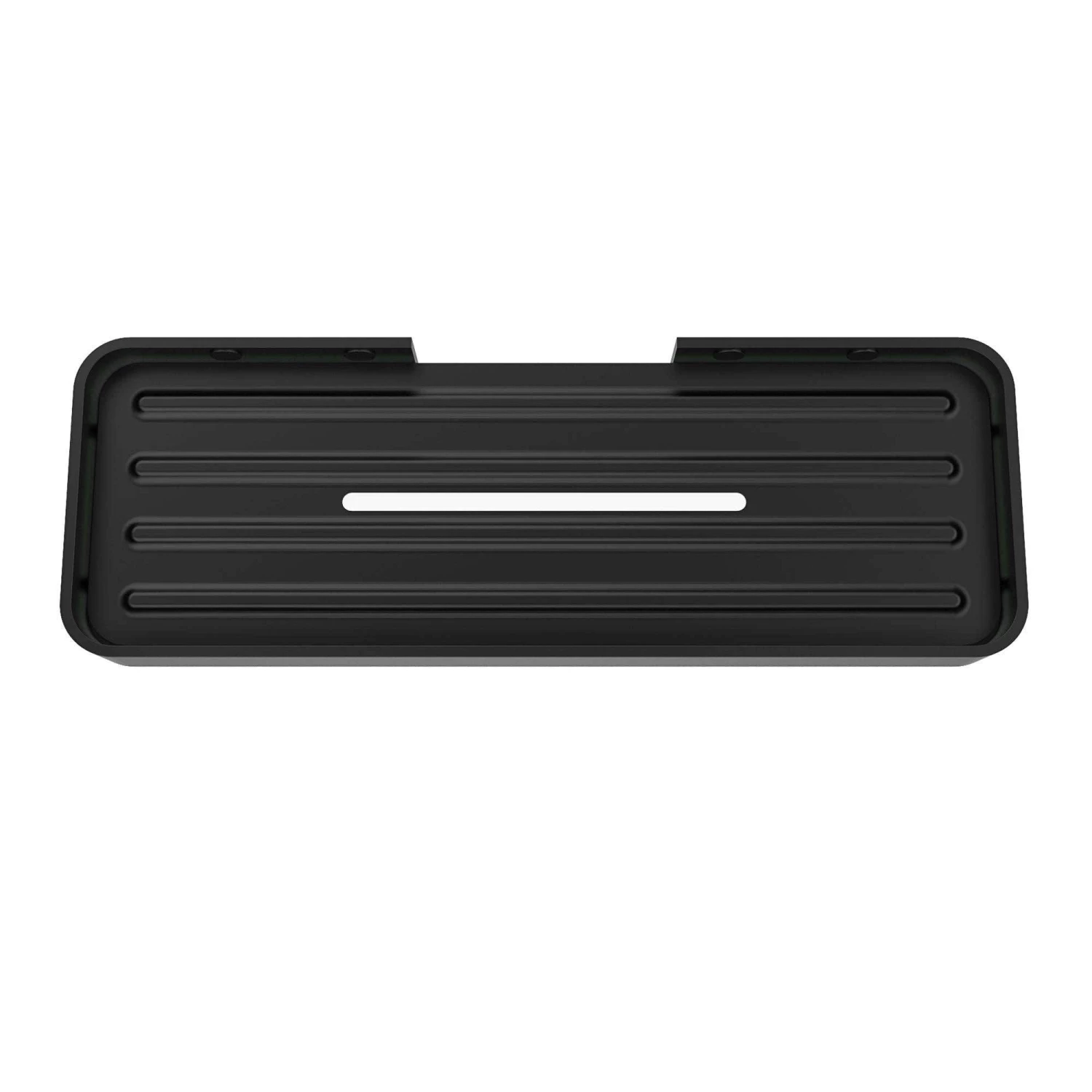 Flat Metal Rectangular Shelf With Soap Tray Matte Black - Image 4